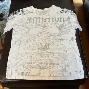 Affliction White Graphic T-Shirt